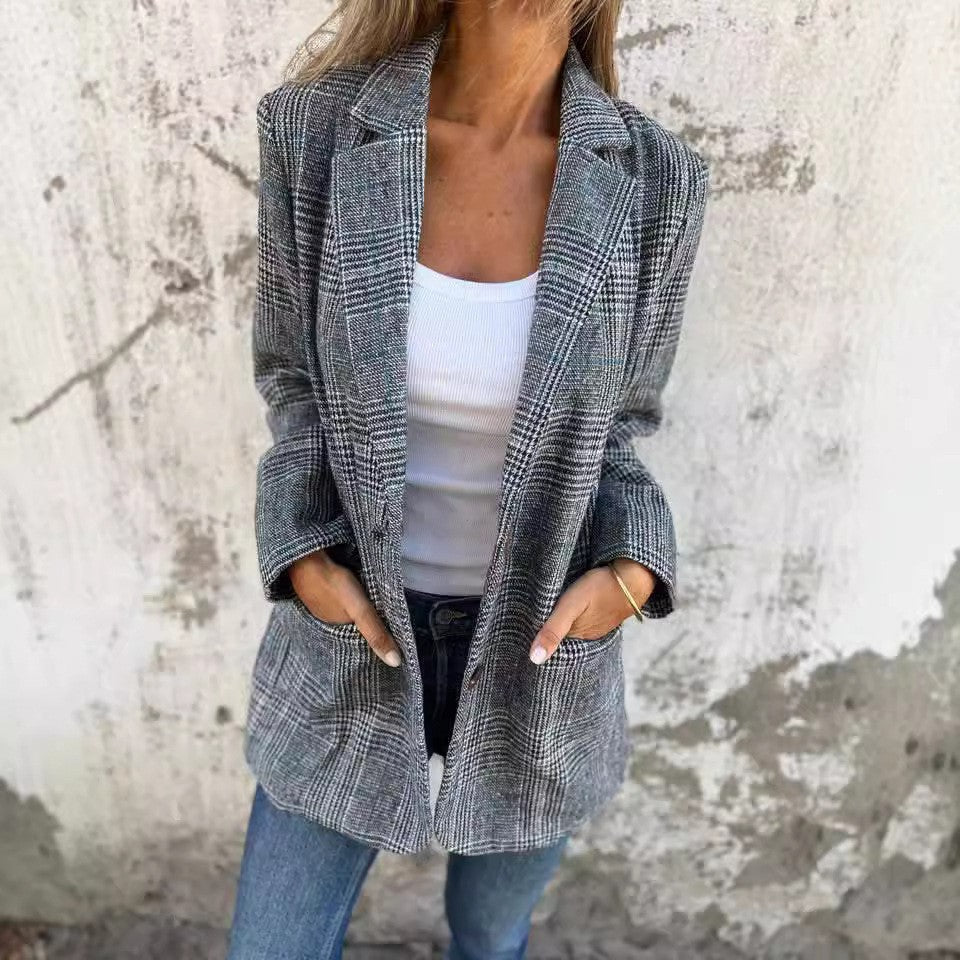 Brenda™ | Check Pattern Blazer