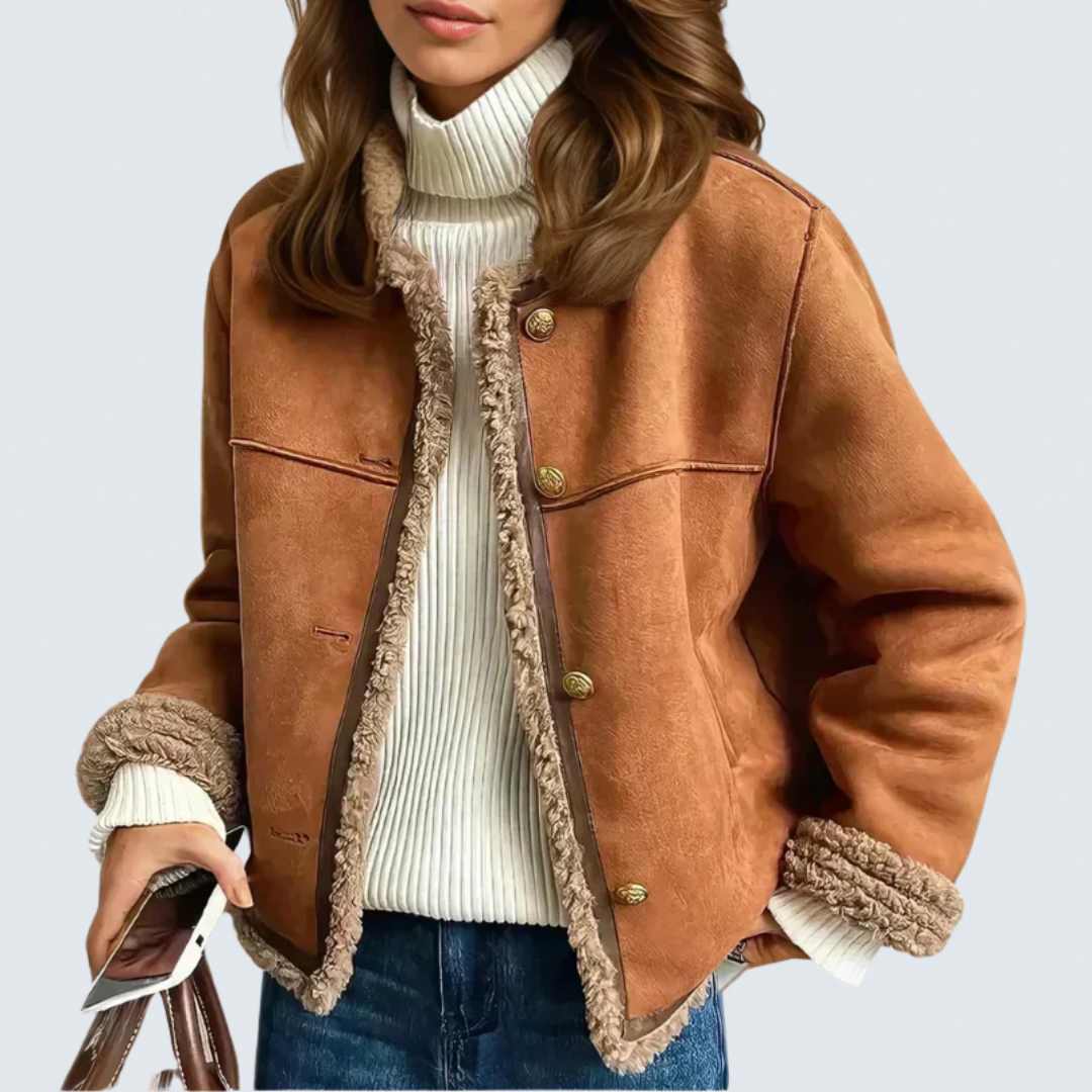 Rachel™ | Buttoned Sheepskin Jacket