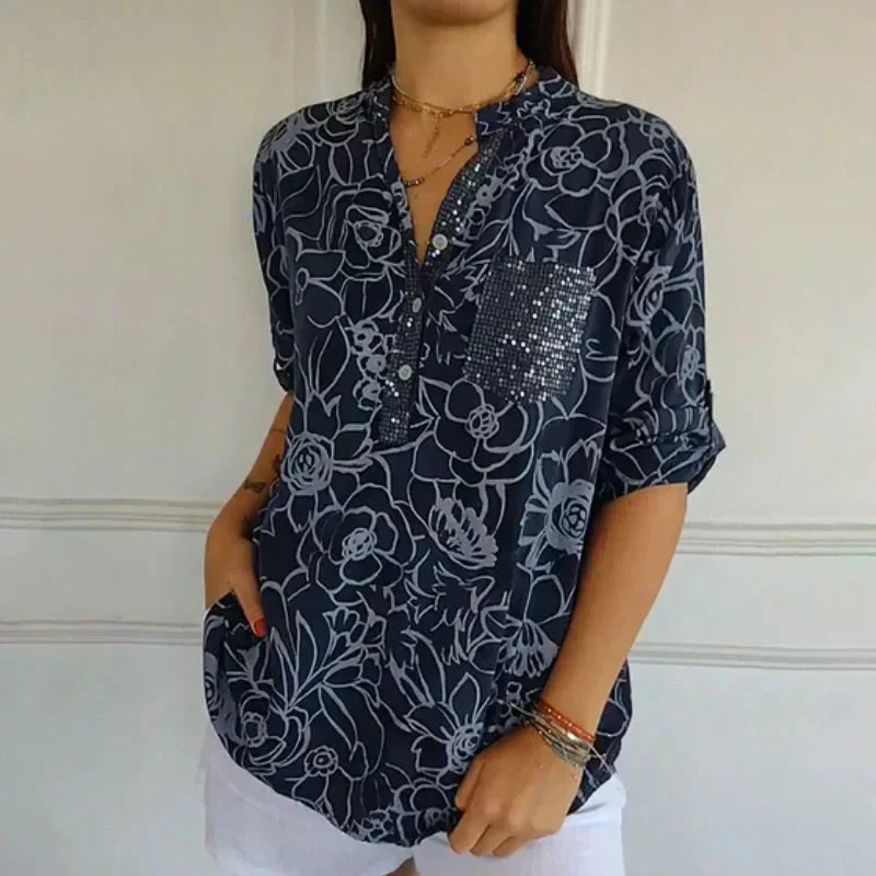 Coralie™ | Refined Printed Blouse