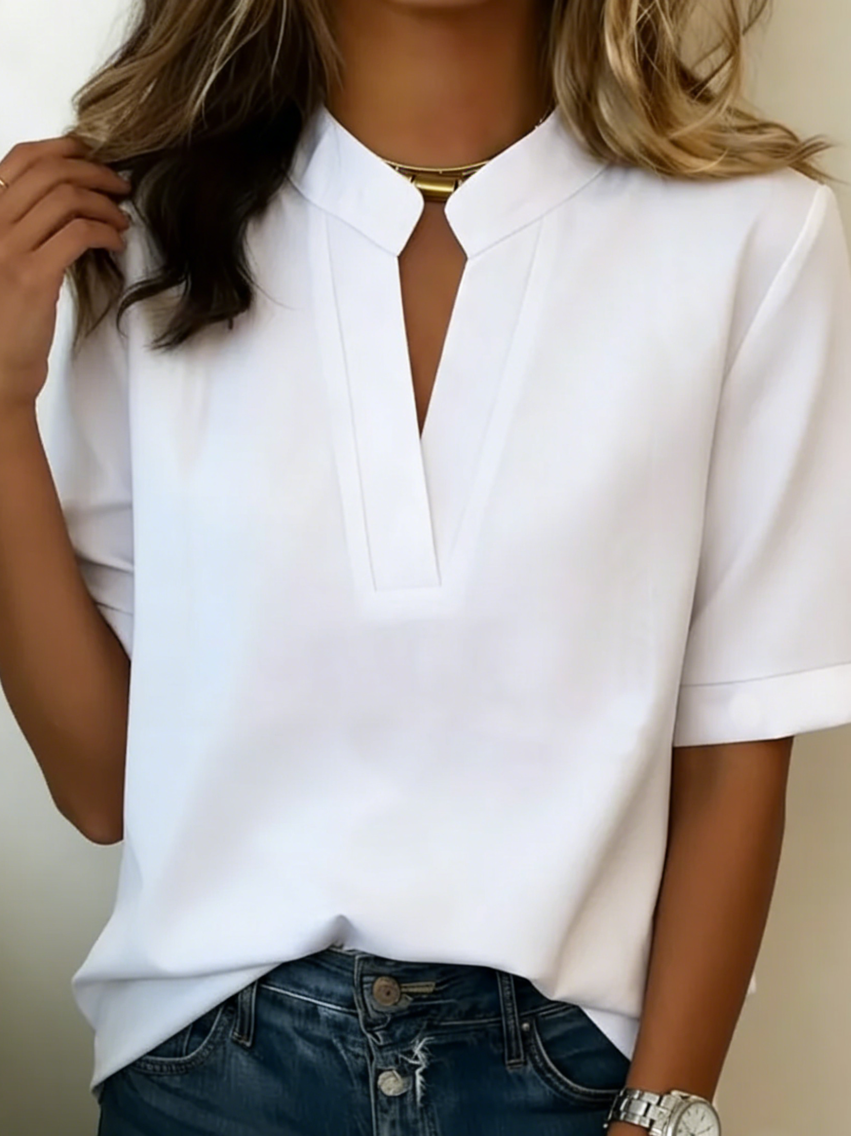 Élise™ | Blouse With Refined Collar