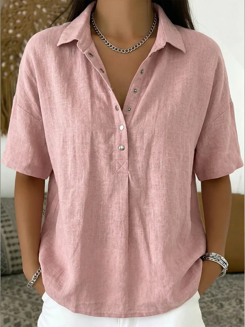 Emily™ | Blouse With Collar And Button