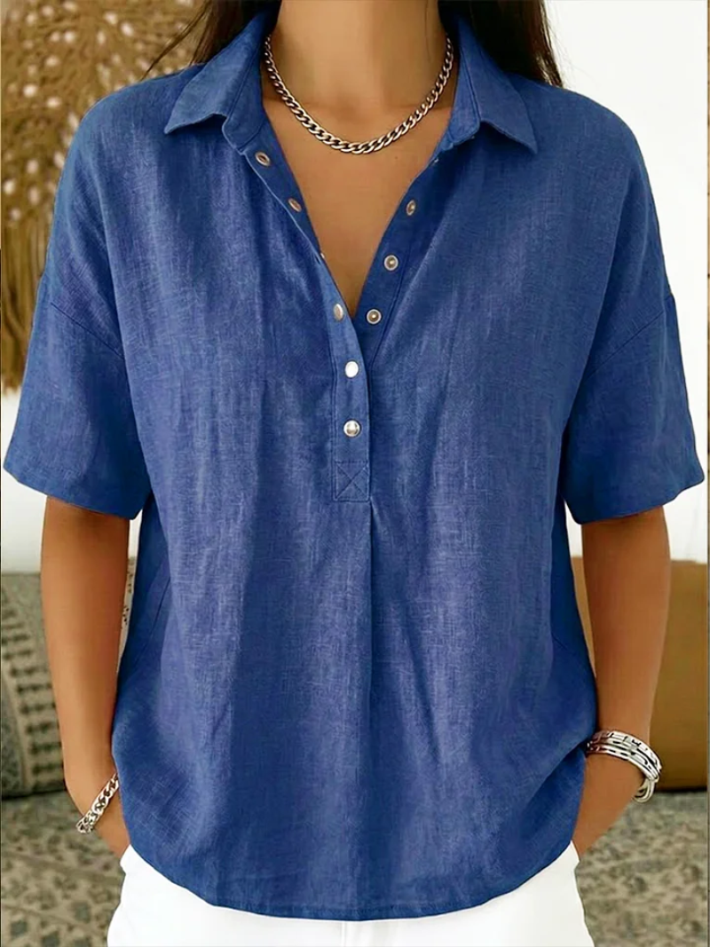 Emily™ | Blouse With Collar And Button
