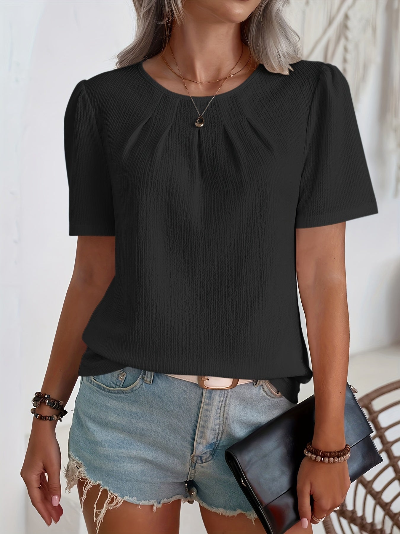Chloe™ | Textured T-Shirt