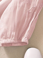 Lily™ | Embroidered Blouse In Mixed Linen