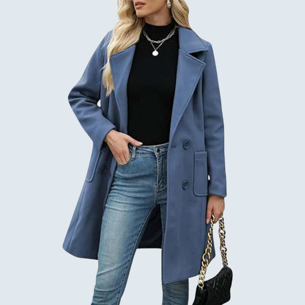 Jessica™ | Mid Length Button Coat