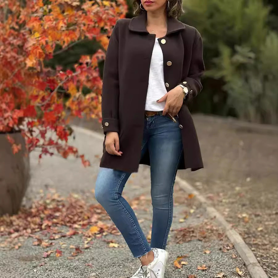 Isabella™ | Classic Button-Down Coat