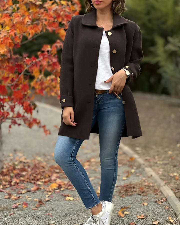 Isabella™ | Classic Button-Down Coat