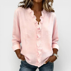 Emily™ | Ruffled V-Neck Blouse