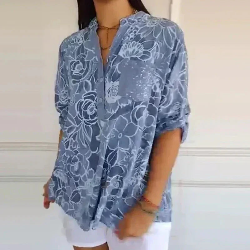 Coralie™ | Refined Printed Blouse
