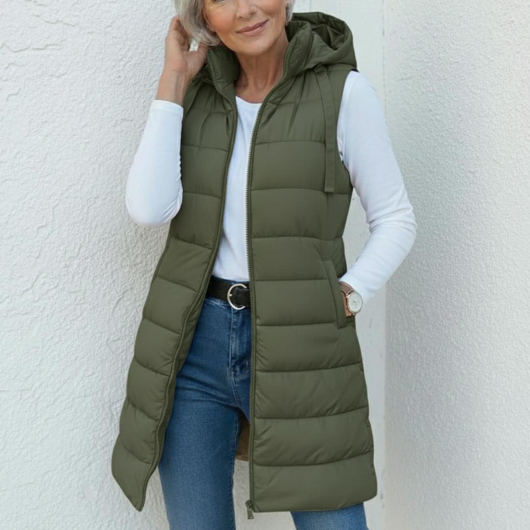 Emily™ | Sleeveless Hooded Puffer Vest
