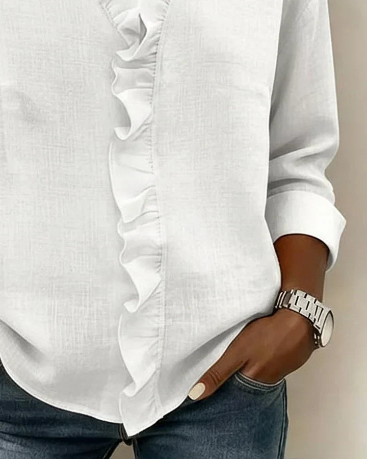 Emma™ | Ruffle V-Neck Blouse