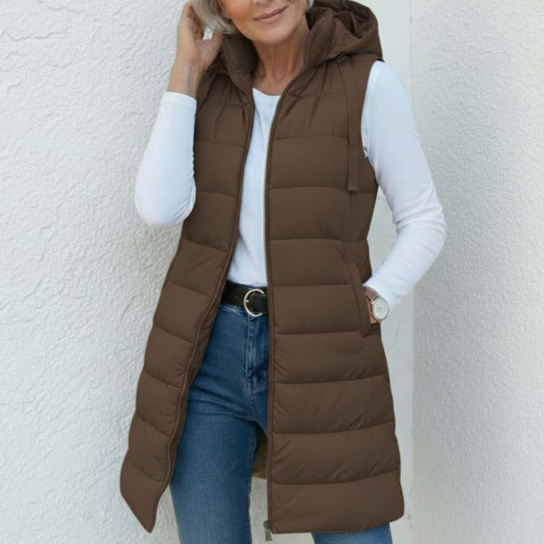 Emily™ | Sleeveless Hooded Puffer Vest