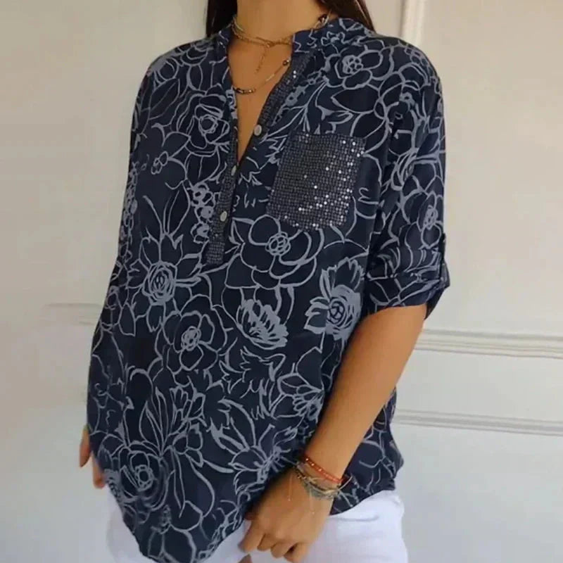 Coralie™ | Refined Printed Blouse