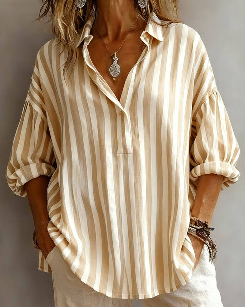 Lila™ | Loose Striped Blouse