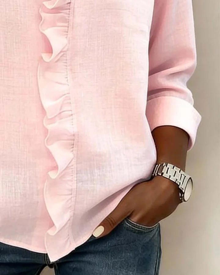 Emily™ | Ruffled V-Neck Blouse