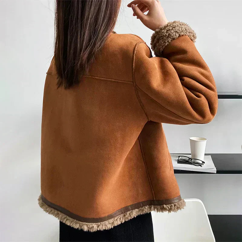 Rachel™ | Buttoned Sheepskin Jacket