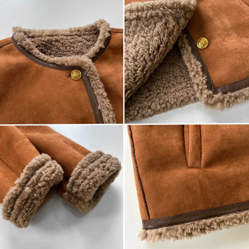 Rachel™ | Buttoned Sheepskin Jacket