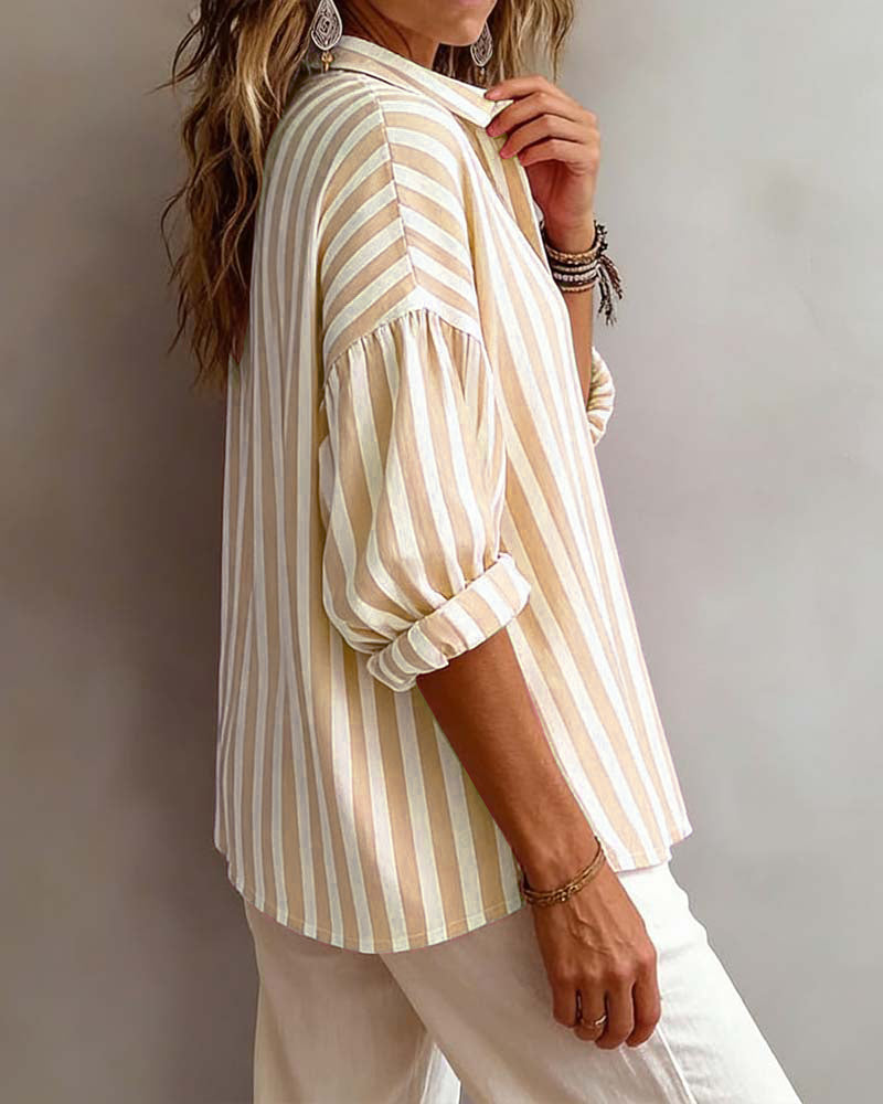 Lila™ | Loose Striped Blouse