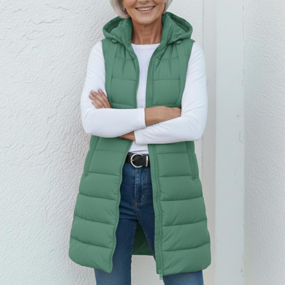 Emily™ | Sleeveless Hooded Puffer Vest