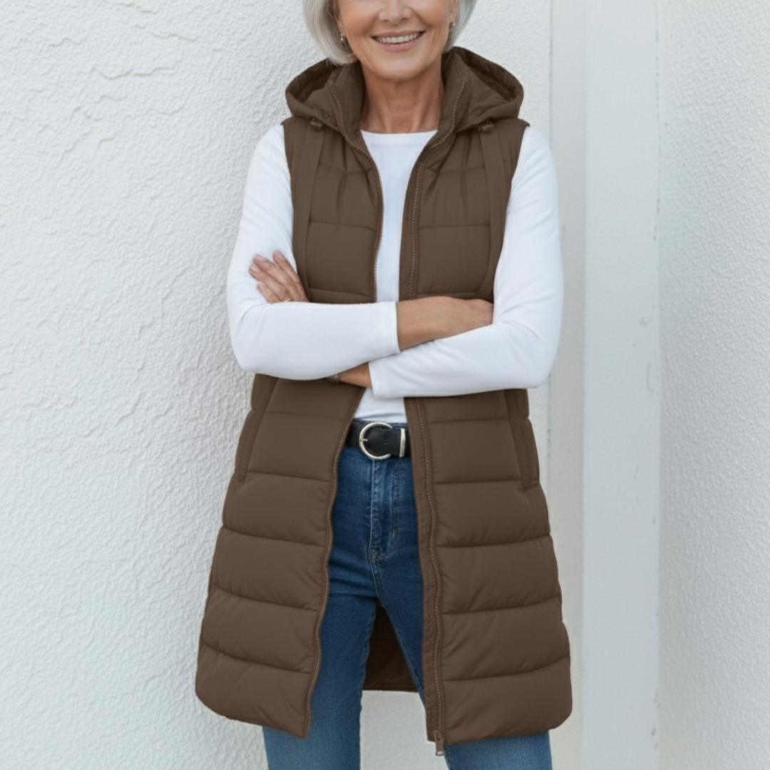 Emily™ | Sleeveless Hooded Puffer Vest
