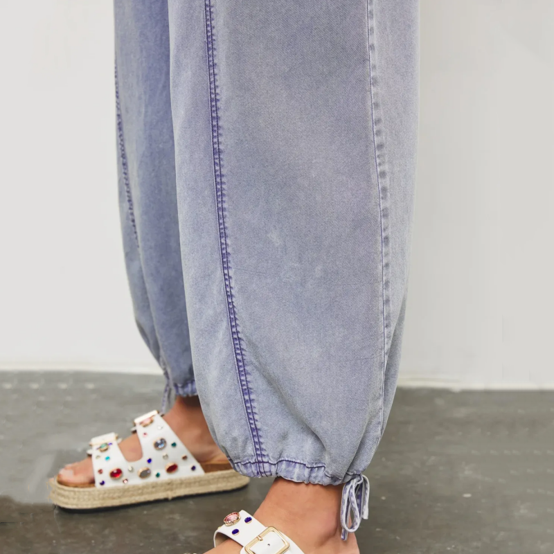 Mia™ | V-Neck Denim Overalls