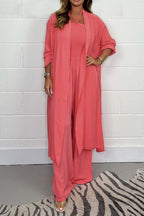 Lila™ | Halter Lace-Up Backless Set With Wide Leg Pants