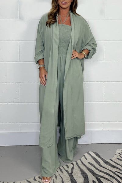 Lila™ | Halter Lace-Up Backless Set With Wide Leg Pants