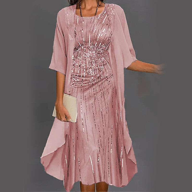 Lila™ | Two Piece Floral Chiffon Dress Set