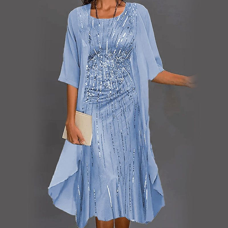 Lila™ | Two Piece Floral Chiffon Dress Set